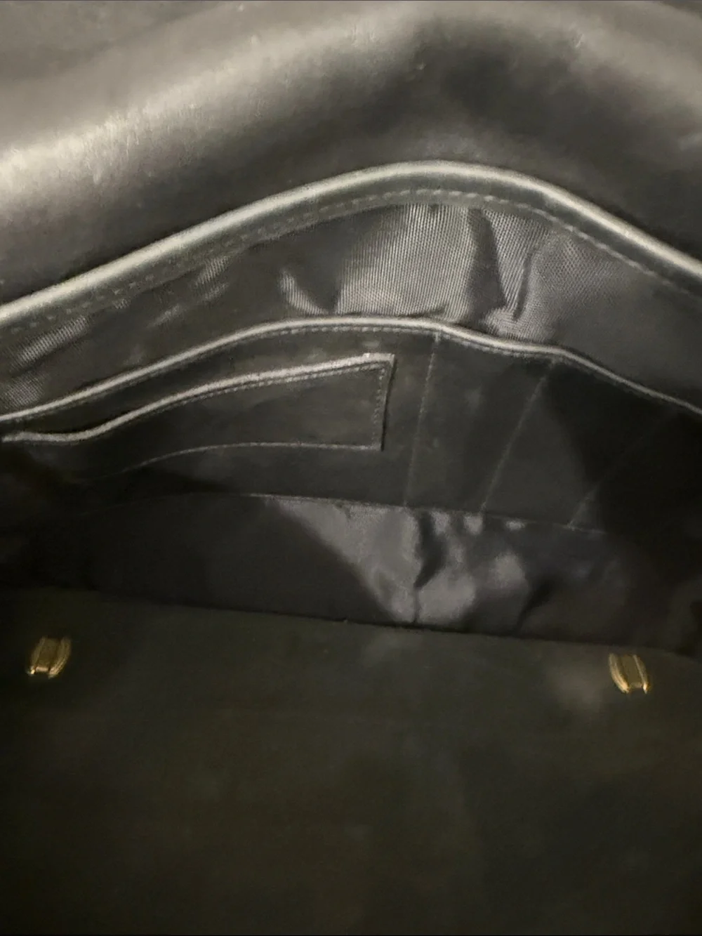 Coach Black Leather Briefcase with Brass Hardware